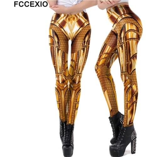 FCCEXIO Casual Workout Fitness Pants Party Series Leggings The Wonders Magic Woman Movie Pattern 3D Print Sexy S-XL Leggins