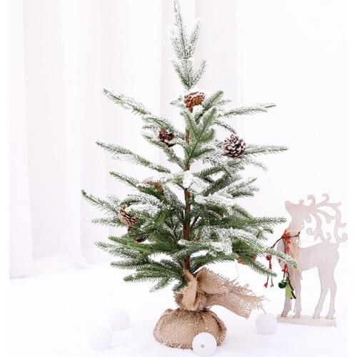 Luxury Christmas tree shopping mall window snow scene decoration shooting background products falling snow tree ornaments props
