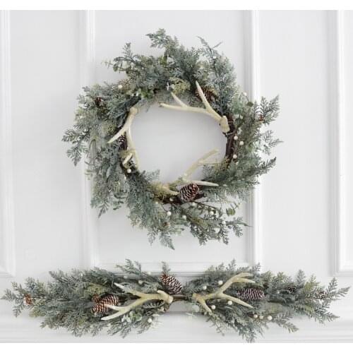 Christmas decorations new 2020 Nordic style diy christmas wreath door christmas artificial wreath christmas interior decor