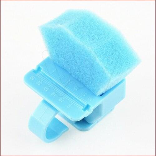 Dental Endodontic File Finger Ring Ruler Autoclavable Holder & Sponge Blue