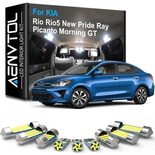 AENVTOL Canbus Indoor Lamp LED For KIA New Pride Picanto Morning GT Ray RIO 5 4 3 1999-2015 2016 2017 2018 2019 2020 Accessories