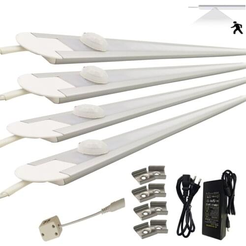 50cm PIR Auto Motion Sensor LED Cabinet Lights Wireless Energy Saving Kitchen Lamps Bedroom Wardrobe Indoor Stair Wall lighting