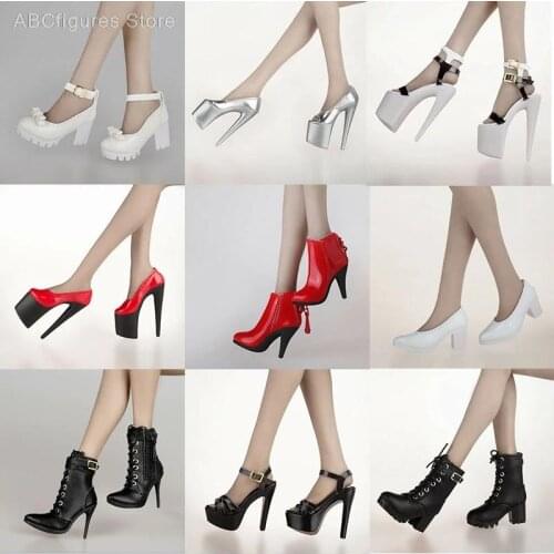 In Stock1/6 Female Fashion High Heel Womens Boots Model TCT-003-011 Fit 12inch Female Action Figure Body