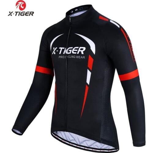 X-TIGER Long Sleeve Pro Cycling Jerseys Men MTB Bike Clothes Bicycle Cycling Clothing Maillot Ropa Ciclismo Tops Clothing