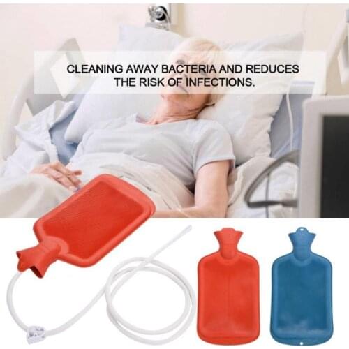 2L Enema Bag Reusable Silicone Gel Water Colon Cleansing Enteroclysm Detoxified Bowel Bags Vaginal Washing Enema Kit