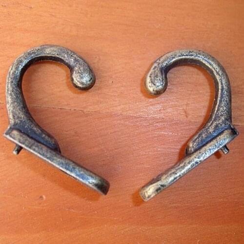 2PCS Prong Single Antique Clothes Coat Robe Purse Hat Hook Imitation Bronze Wall Hangers Robe Hooks Bathroom Hardware