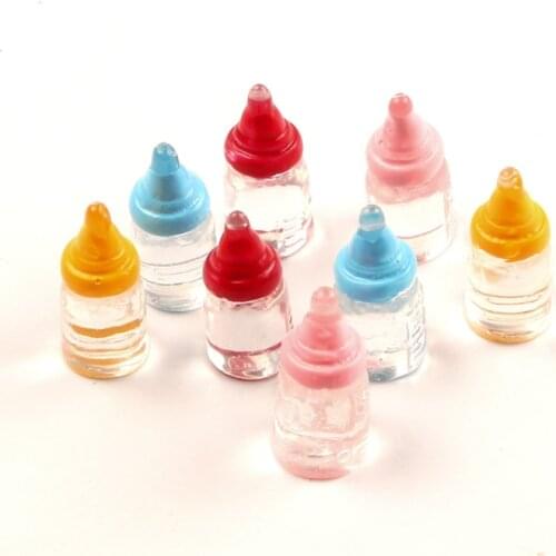 20Pcs Mixed Resin Clear Bottle Decoration Crafts Flatback Cabochon Kawaii DIY Embellishments For Scrapbooking Accessories