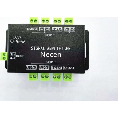 2811 and 2812B LED RGB colorful Strip lights Amplifier 8 connectors mini amplifier DC 5V