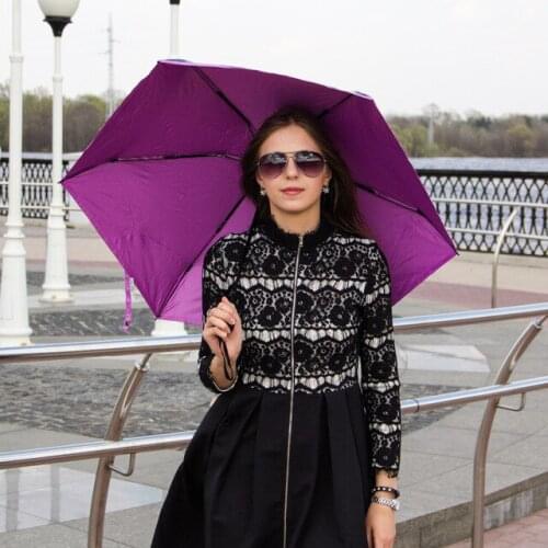 3pcs/lot Five fold superlight 5 times black coating anti-uv umbrella alloy fiberglass butterflies love flowers compact parasol