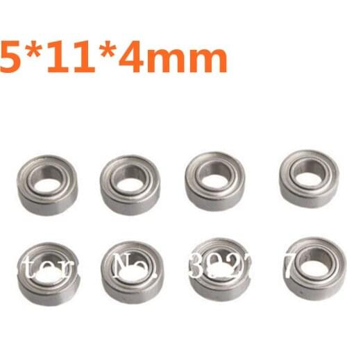 8pcs RC Upgrade Parts Aluminium Alloy Ball Bearing Bearings 5*11*4mm For 1/10 Scale Models RC Cars