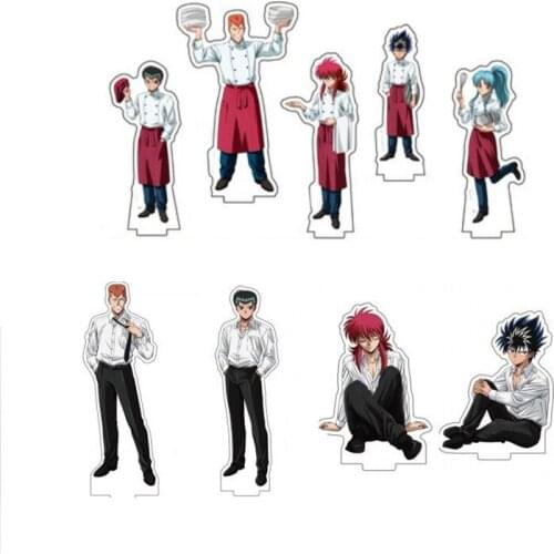 Anime YuYu Hakusho Urameshi Yuusuke Kuwabara Kazuma Acrylic Stand Figure Model Plate Display Desk Decorate Restaurant Series