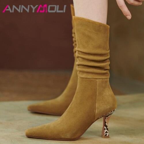 Женские высокие сапоги ANNYMOLI China At AliExpress