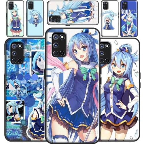 Aqua Konosuba Case For OPPO A3S A5S A1K A52 A72 A31 A53 A9 A5 2020 A15 A83 A91 F5 Reno 4 Pro Z 2Z Coque