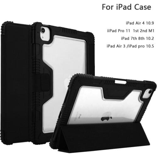 For iPad 7th 8th 10 2 Case for Air 3 4 Case Pro 10 5 iPad Pro 11 1st 2nd M 1 Drop Resistance Shockproof Soft Solid Case