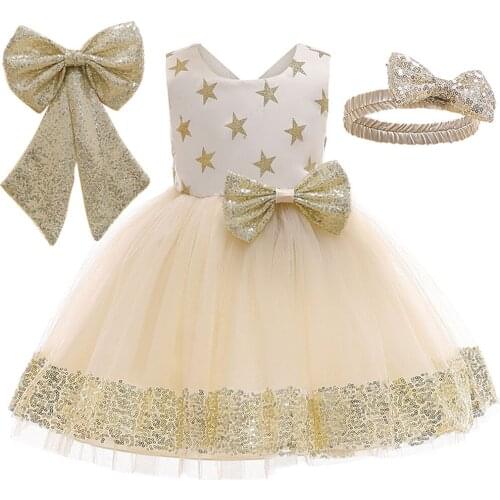 Baby Girls Princess Dress For Baby Christening 1st Year Birthday Dress Newborn Baby Girls Party and Wedding Dress Infant Clothes