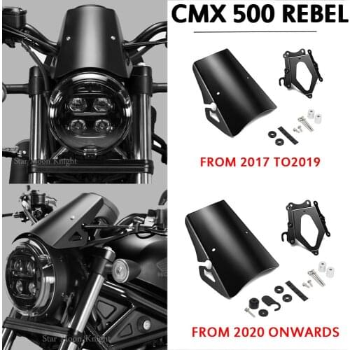 For HONDA CMX500 CMX 500 REBEL 2017 - 2021 2019 2020 Motorcycle Accessories Windshield Aluminum Windscreen Wind Shield Deflector