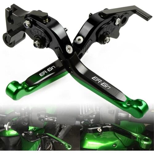 For Kawasaki NINJA ER6N ER-6N ER 6N 6 N Motorcycle Motorbike CNC Aluminum Adjustable Folding Fold Extendable Brake Clutch Levers