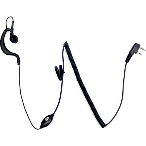 K head 2 Pin Mic Covert Earpiece Headset PTT Mic Curly Cable for baofeng 888s uv5r Portable Radio Walkie Talkie