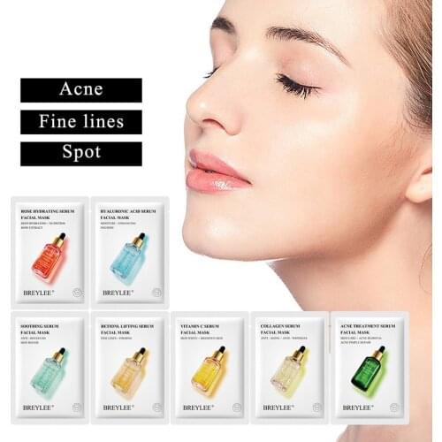 Face Mask Collagen Facial Sheet Mask Retinol Treatment Serum Moisturizer Skin Care Anti Aging Vitamin C Mask