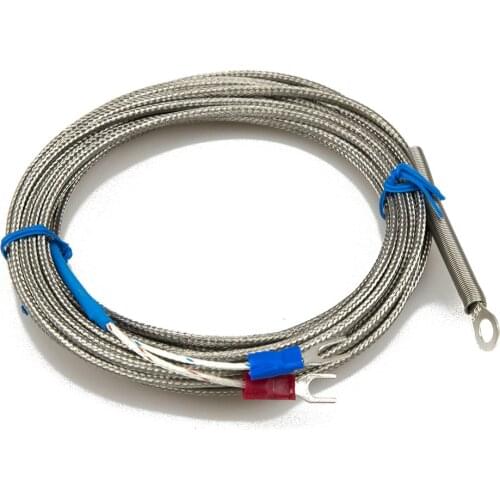 FTARR01 K E J type 5m metal screening cable 5mm 6mm diameter hole ring head thermocouple temperature sensor