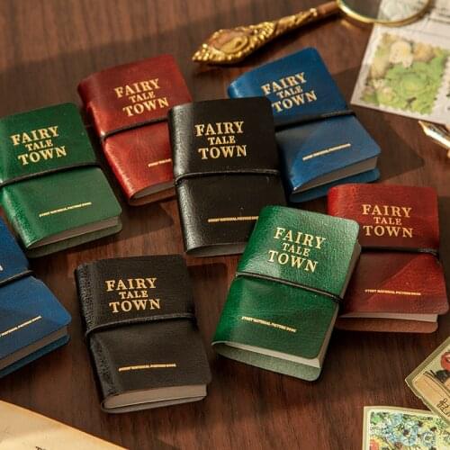 Retro PU Leather Mini Book Collection Series paper Memo Pad Diary Stationary Flakes Scrapbook Decorative LOMO Card material book