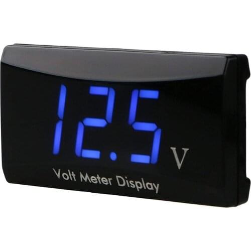 Mini Waterproof Digital Voltmeter for Car Motorcycle DC 8V-16V Car Voltmeter White Blue Red LED Display Digital Voltmeter