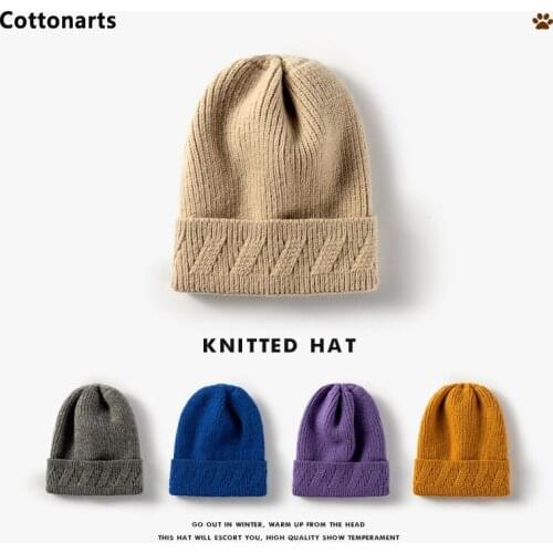 Fashion Solid Color Knitted Beanies Hat Winter Warm Ski Hats for Women Multicolor Skullies Cap Soft Elastic Cap Men Sport Bonnet