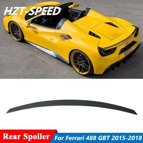N Style Carbon Fiber Material Trunk Wing Rear Spoiler For Ferrari 488 GTB SPIDER Car Tuning 2015-2018