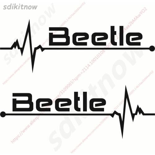 New 1pair Heart Car Decal Sticker Styling Windows Door Decoration For Volkswagen beetle 2012 2013 2014 2015 accessories custom