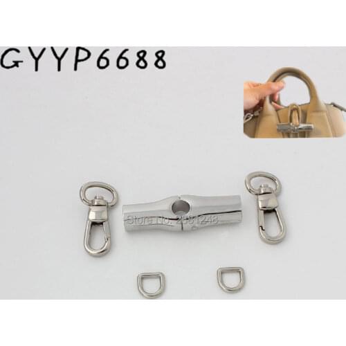 New hook D ring rectangle eyelets lock hanger for bags hardware wholesale fashion a set of fittings woman bag handbags purse