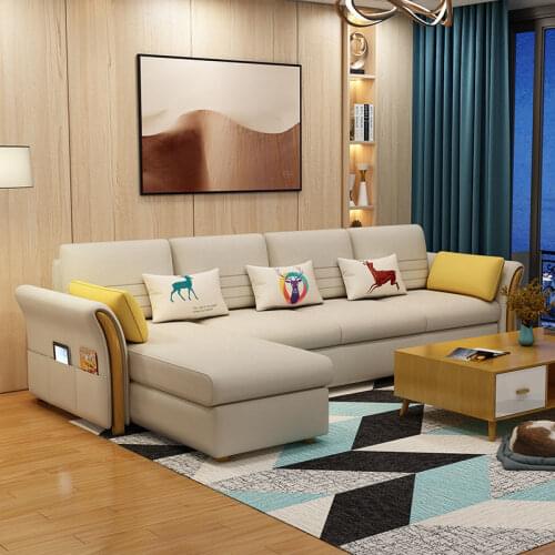 Chinafurniture foldable double living room dual-use multifunctional simple modern fabric sofa bed