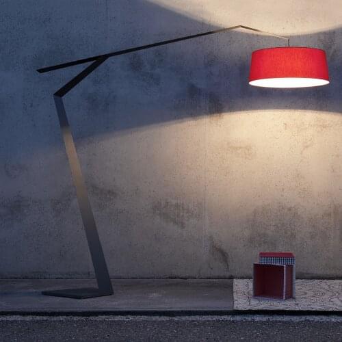 Modern Black Metal Floor Lamp Living Room Reading Bedroom Beside Standing Light Decor Lighting Fixture LED Suspension Lamp FA163