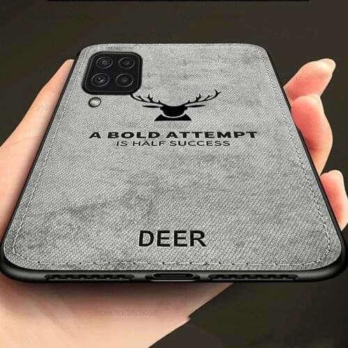 Deer pattern fabric cloth phone covers case for samsung galaxy a22 a 22 2021 4g 5g soft silicone bumper shockpoof protect coque