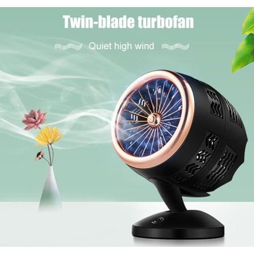 Air Cooler Portable Rotary USB Charged Turbine USB Charge Convection Circulating Air Cooler Summer Fan Car accessory