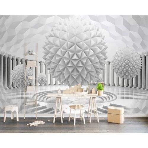 Beibehang High quality simple wallpaper abstract tunnel space three - dimensional ball 3d background wall papel de parede tapety