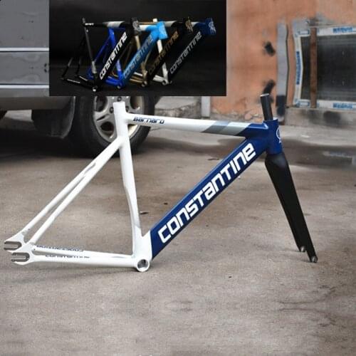 Constantine 700c 6061-T6 Aluminum Fixed Gear Frame with Carbon Fiber Fork 51cm Muscle Sensation High Quality Bicycle Frameset