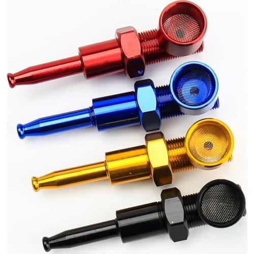 1PC Small Mini Metal Smoking Pipe Mesh Creative Smoking Pipes Portable Herb Tobacco Pipe Smoker Gift