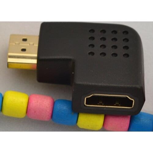 100pcs/lot Vertical HDMI Right Angle 270 Degree Port Saver Adapter Male to Female For HDTV Wholesale