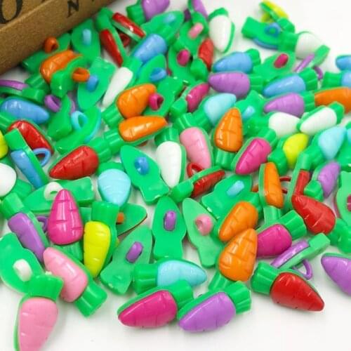 100 pcs Radish Plastic Buttons Childrens Clothing Sewing Tool PT105