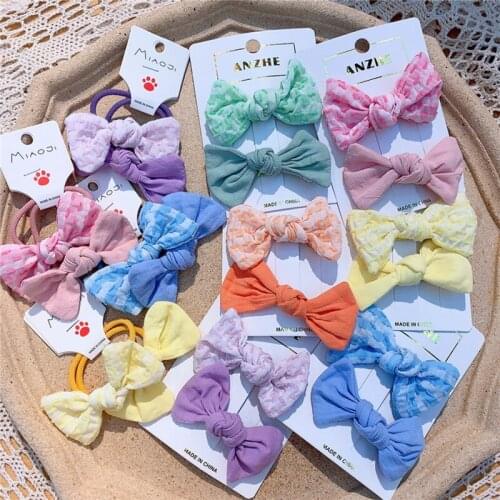 2 Pcs/Set Baby Hair Clips For Girls Colorful Bows Kids Bb Clips Cute Children Hairpins Barrettes Baby Girl Hair Accessories