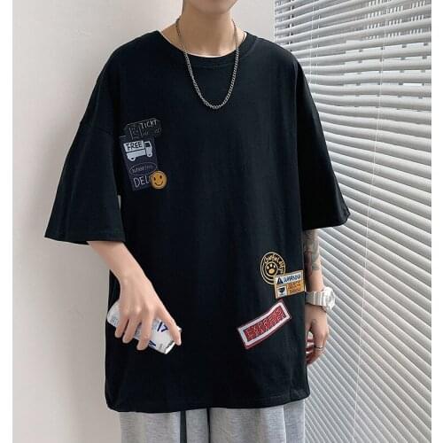 2021 Brand New Clothing Mens Black Long T Shirt Tops Hip Hop Man T-shirt Short Sleeve Casual Men Tee Shirts Male Haikyuu Shirt