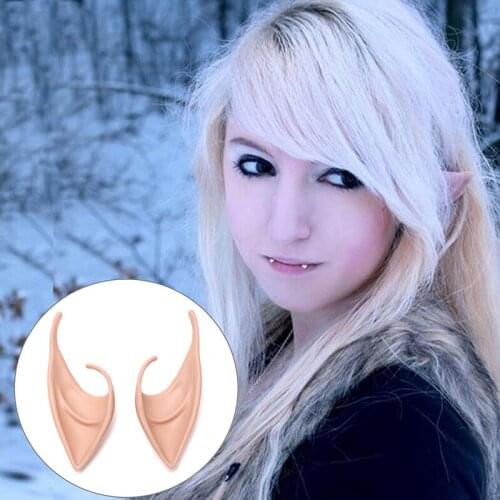 3 Pairs Latex Elf Ears Anime Party Fairy Goblin Ears Costume Halloween Props