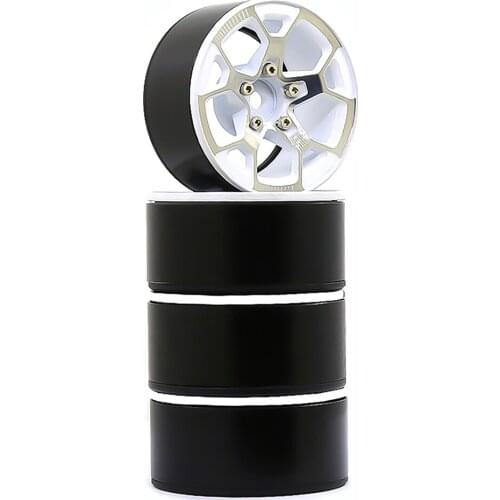 4pcs 1.9inch Metal Wheel Hub Rims RC Car Upgrade Parts for Axial SCX10 90046 TRX4 1/10 RC Crawler Car