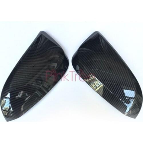 Accessories For Toyota Fortuner AN150 AN160 SW4 2015 2016 2017 2018 Carbon Fiber Color Side Wing Mirror Cover Car Styling