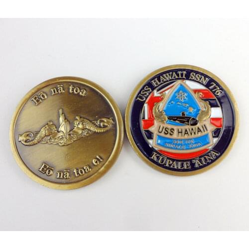 US NAVY USS HAWAII SSN 776 SUBMARINE CHALLENGE COIN Soldier Military War Reenactments 5605101