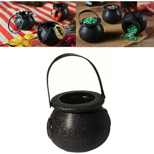 Halloween Candy Jar Candy Bucket Witch Skeleton Ghost Halloween Bucket Jar Black Witch Toy Candy Jar Children Kids K5G4