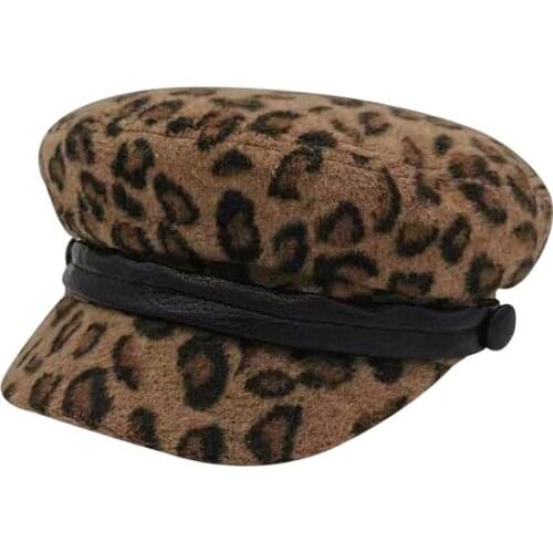 Women Leopard Print Beret Female Flat Flat Cap Hats For Women Newsboy Cap British Style Beret Spring Autumn Style