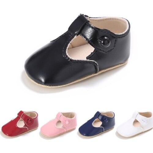 Newly Casual Lovely Girls Kids Princess Crib Shoes Leather Solid Hollow Out Butterfly-knot Hook Baby Shoes 0-18M 5 Style