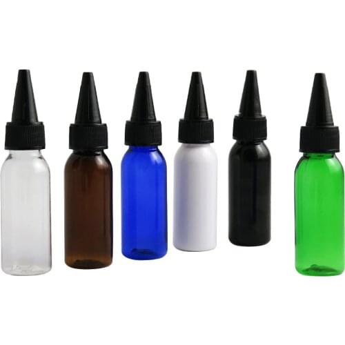 30pcs 30ml Travel Empty Small Round Shoulder Plastic Bottle With Pointed Cap For Cream e Liquid Emulsion Cosmetic Container