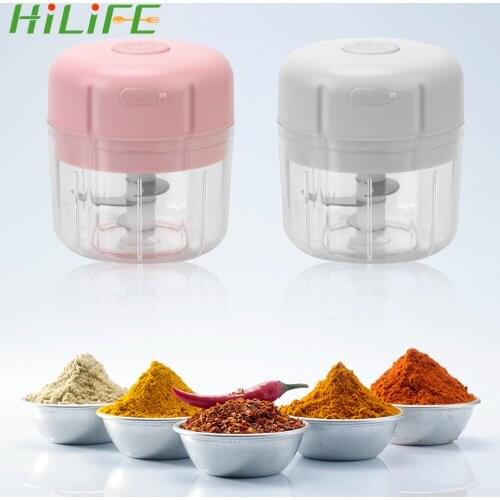 HILIFE Sturdy Durable 250ML Electric Garlic Masher Mini Crusher Chopper For Crushed Garlic Ginger Chili Meat Vegetable